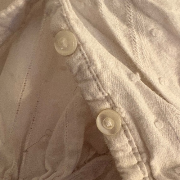 GAP Optic White Tab Henley Long sleeved Blouse Women’s XL - Picture 6 of 14